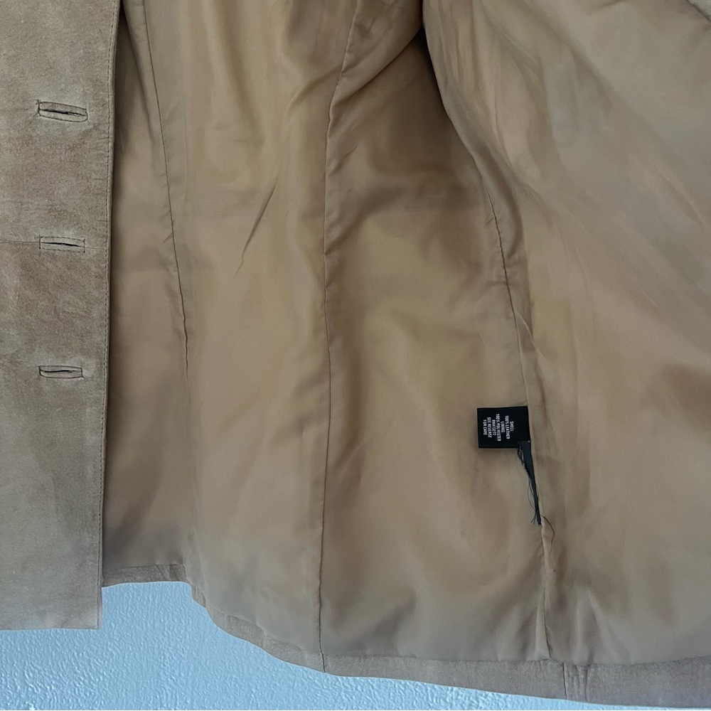 Croft & Barrow Light Brown Suede Blazer women’s Medium see details - Picture 6 of 16